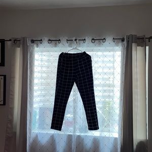 black and white pants